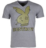 Mascherano Bunny Destroy - T Shirt Herr - 1334G - Grå