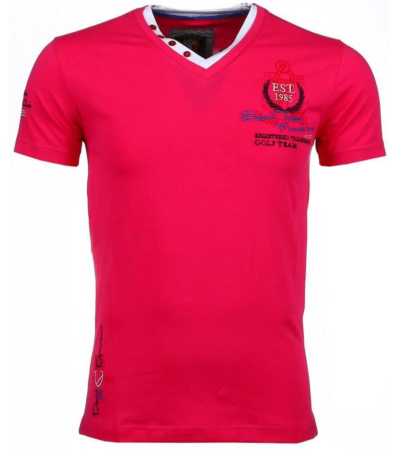 David Mello Broderi Riviera Club - T Shirt Herr - 54092R - Ros