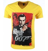 Local Fanatic James Bond From Russia 007 - Man T Shirt - 54001GE  - Gul Local Fanatic James Bond From Russia 007 - Man T Shirt - 54001GE  - Gul