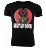 Local Fanatic A-team Mr. T Shut Up Fool Print - Herr T Shirt - 51076Z - Svart