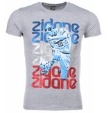 Local Fanatic Zidane Print - T Shirt Herr - 1166G - Grå