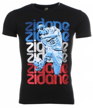 Local Fanatic Zidane Print - Herr T Shirt - 1166Z - Svart