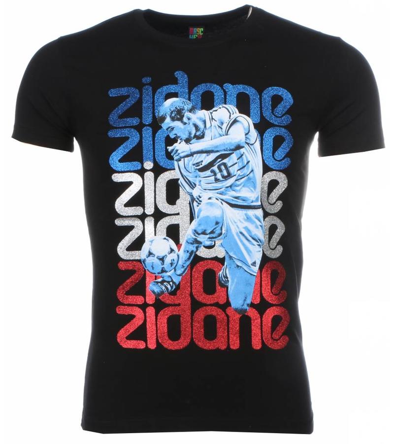 Local Fanatic Zidane Print - Herr T Shirt - 1166Z - Svart