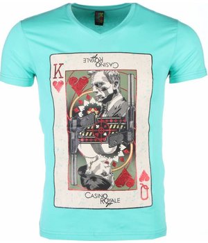 Local Fanatic James Bond Casino Royale - Man T Shirt - 1416G - Grön