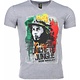 Bob Marley Concrete Jungle Print - Herr T Shirt - 	1406G - Grå