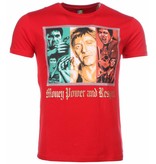 Local Fanatic Scarface Money Power Respect - T Shirt Herr - 1164R - Röd