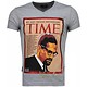 Malcolm X Time - Herr T Shirt - 4294G - Grå
