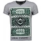 One Dollar Eye Black Stones - T Shirt Herr - 4302G - Grå