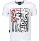 Local Fanatic Mike Tyson Tribal - Herr T Shirt - 2311W - Vit