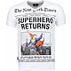 SuperHero Returns Rhinestone - Herr T Shirt - 2314W - Vit
