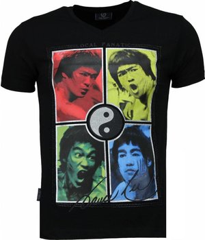 Local Fanatic Bruce Lee Ying Yang - Man T Shirt - 2315Z - Svart