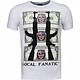 AK-47 Dollar Rhinestone - Herr T Shirt - 4781W - Vit
