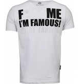 Local Fanatic Kim Kardashian Rhinestone - Herr T Shirt - 4779W - Vit