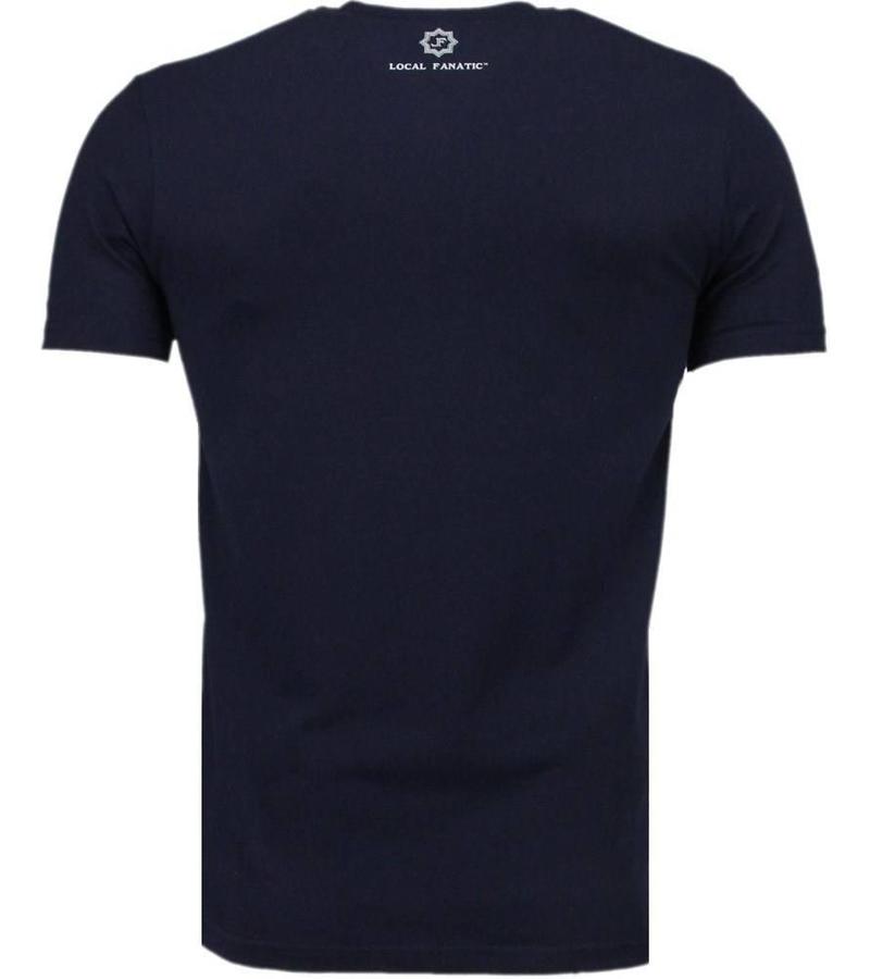 Local Fanatic Basic Exclusieve Local Fanatic - T Shirt Man - 5105B - Blå
