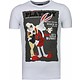 Playtoy Bunny Rhinestone - T Shirt Herr - 5086W - Vit