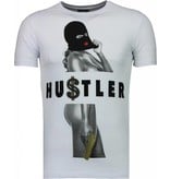 Local Fanatic Hustler Rhinestone - T Shirt Herr - 5087W - Vit