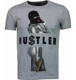 Local Fanatic Hustler Rhinestone - Herr T Shirt - 5087G - Grå