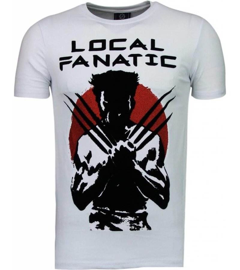 Local Fanatic Wolverine Flockprint - Herr T Shirt - 5089W - Vit