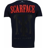 Local Fanatic Scarface Boss Rhinestone - Herr T Shirt - 5093N - Marinblå