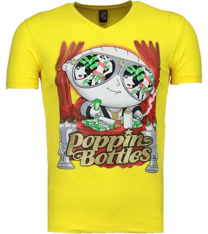 Local Fanatic Poppin Stewie - T Shirt Herr - 1498G - Gul