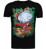 Local Fanatic Rich Stewie Money World - Man T Shirt - 2005Z - Svart