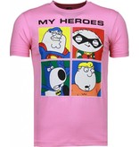 Local Fanatic Super Family My Heroes - Herr T Shirt - 51001R - Ros