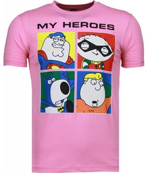 Local Fanatic Super Family My Heroes - Herr T Shirt - 51001R - Ros