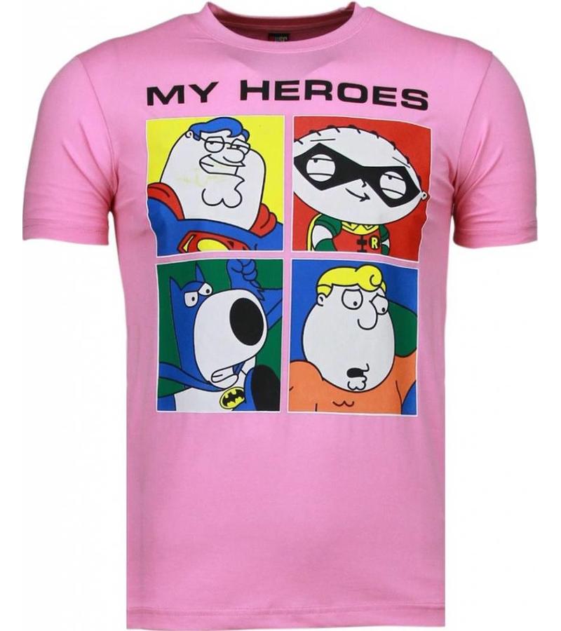 Local Fanatic Super Family My Heroes - Herr T Shirt - 51001R - Ros