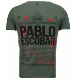 Local Fanatic Pablo Escobar Boss Rhinestone - Herr T Shirt - 5082G - Grön