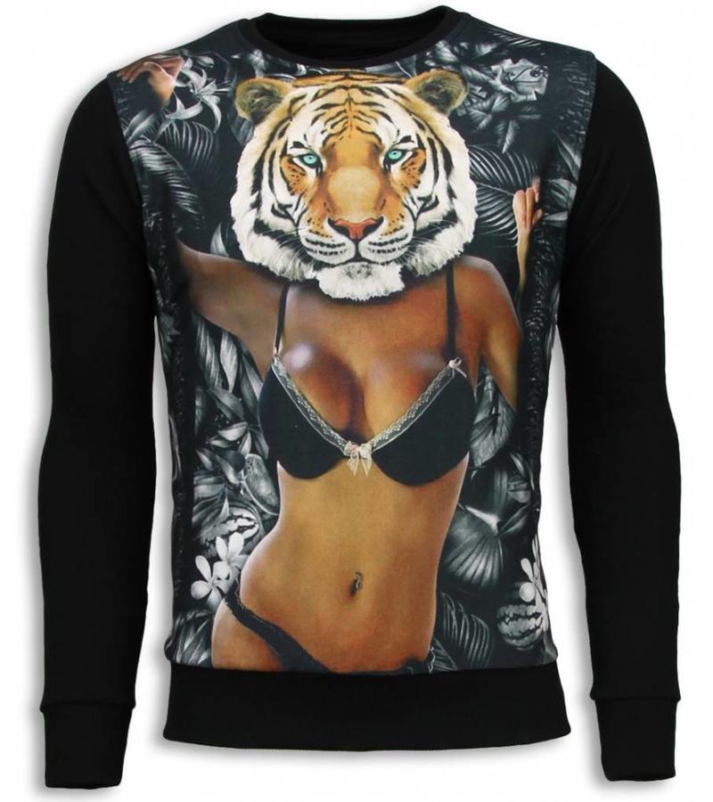 Local Fanatic Tiger Chick Sweater - Herr Tröjor  - 5789Z - Svart