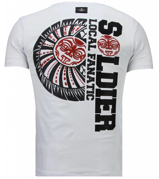 Local Fanatic The Rock - Strass T Shirt Herren - Weiß