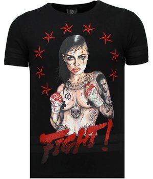 Local Fanatic Fighter! - Strass T Shirt Herren - Schwarz