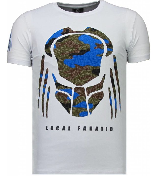 Local Fanatic Predator - Strass T Shirt Herren - Weiß