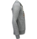 Enos Sweatjacke - Herren-pullover - Embroidery American Heritage - Grau