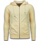 Enos Sweatjacke - Herren-pullover - Melange Zen Fleece - Gelb