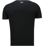 Local Fanatic Exklusiv V Neck - T-Shirt Herren - Schwarz