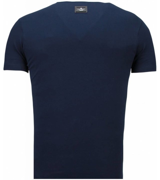 Local Fanatic Exklusiv V Neck - T-Shirt Herren - Marine