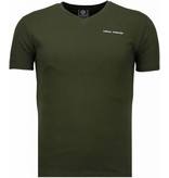 Local Fanatic Exklusiv V Neck - T-Shirt Herren - Grün