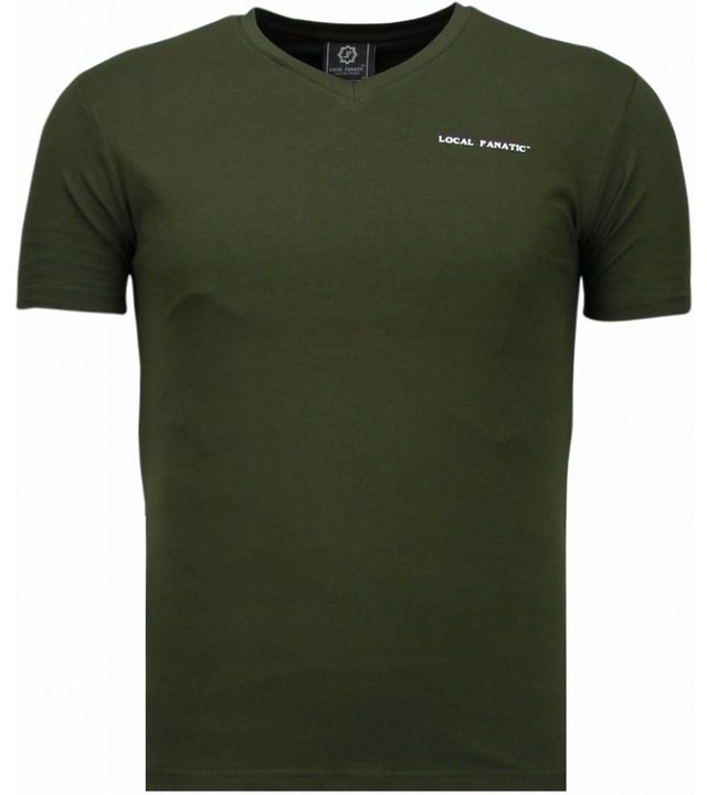 Local Fanatic Exklusiv V Neck - T-Shirt Herren - Grün