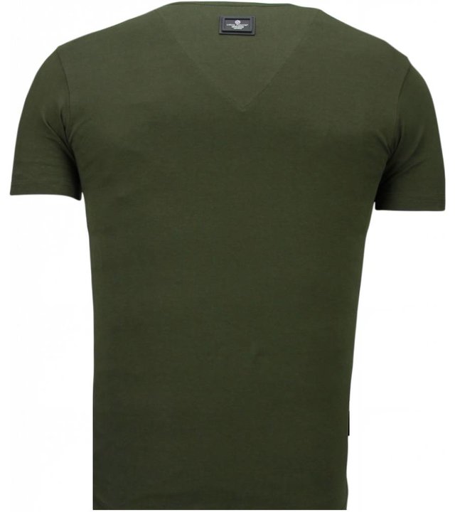 Local Fanatic Exklusiv V Neck - T-Shirt Herren - Grün