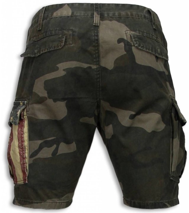 Bread & Buttons Kurze Hosen Herren - Camouflage Shorts Army - Grün