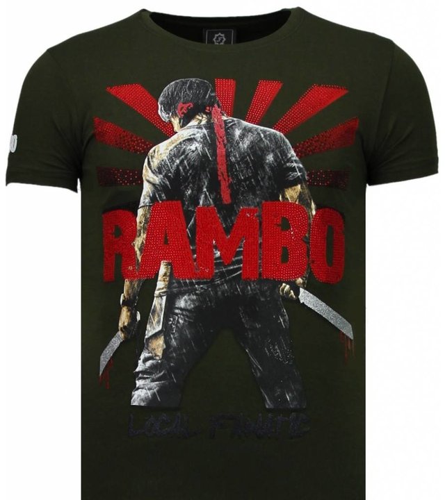 Local Fanatic Rambo Shine - Strass T Shirt Herren - Grün