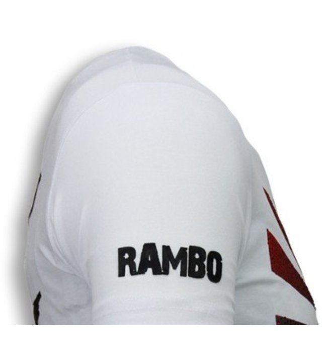 Local Fanatic Rambo Shine - Strass T Shirt Herren - Weiß