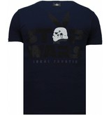 Local Fanatic Stormbitch - Strass T Shirt Herren - Blau
