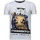Stormbitch - Strass T Shirt Herren - Weiß