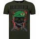 Skull Rebel - Strass T Shirt Herren - Grün