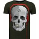 Totenkopf  Bring The Beat - Strass T Shirt Herren - Grün
