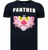 Local Fanatic Panther For A Cougar - Strass T Shirt Herren - Blau