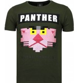 Local Fanatic Panther For A Cougar - Strass T Shirt Herren - Grün