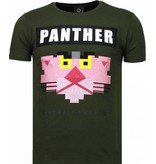 Local Fanatic Panther For A Cougar - Strass T Shirt Herren - Grün Local Fanatic Panther For A Cougar - Strass T Shirt Herren - Grün